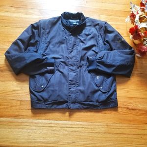 Dryjoys FootJoy Jacket Vest Black Zip Golf Rain Men’s SZ M Zip Off Sleeves